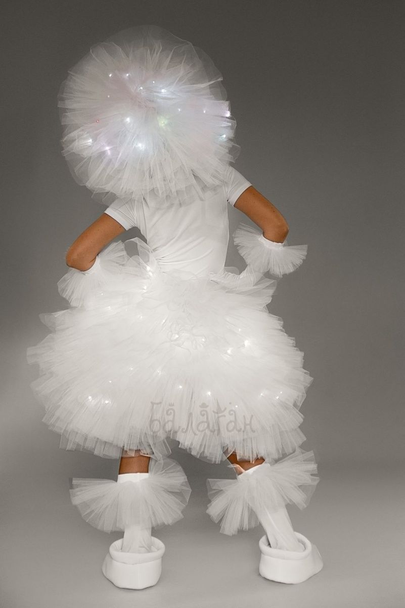 Костюм ф'єка жіночий який світиться білий ВЖ332 фото