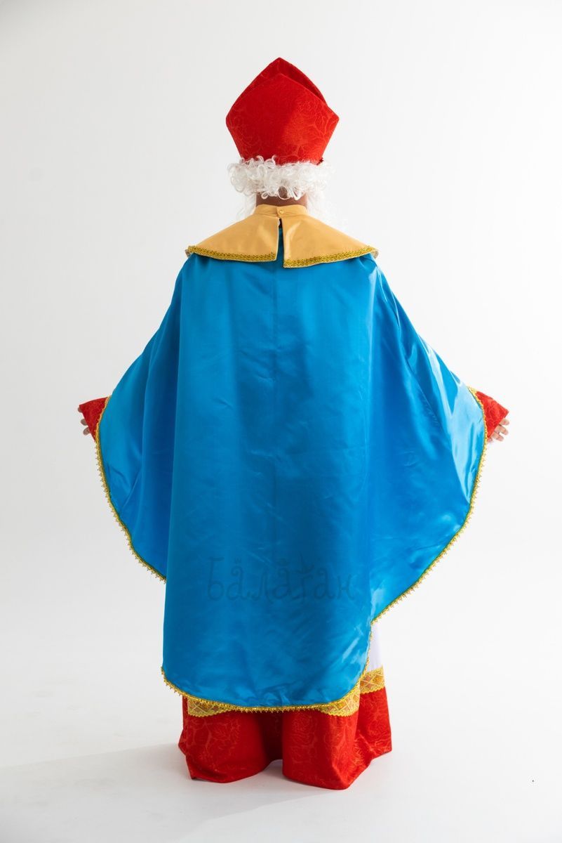 Red Saint Nicholas costume with applique